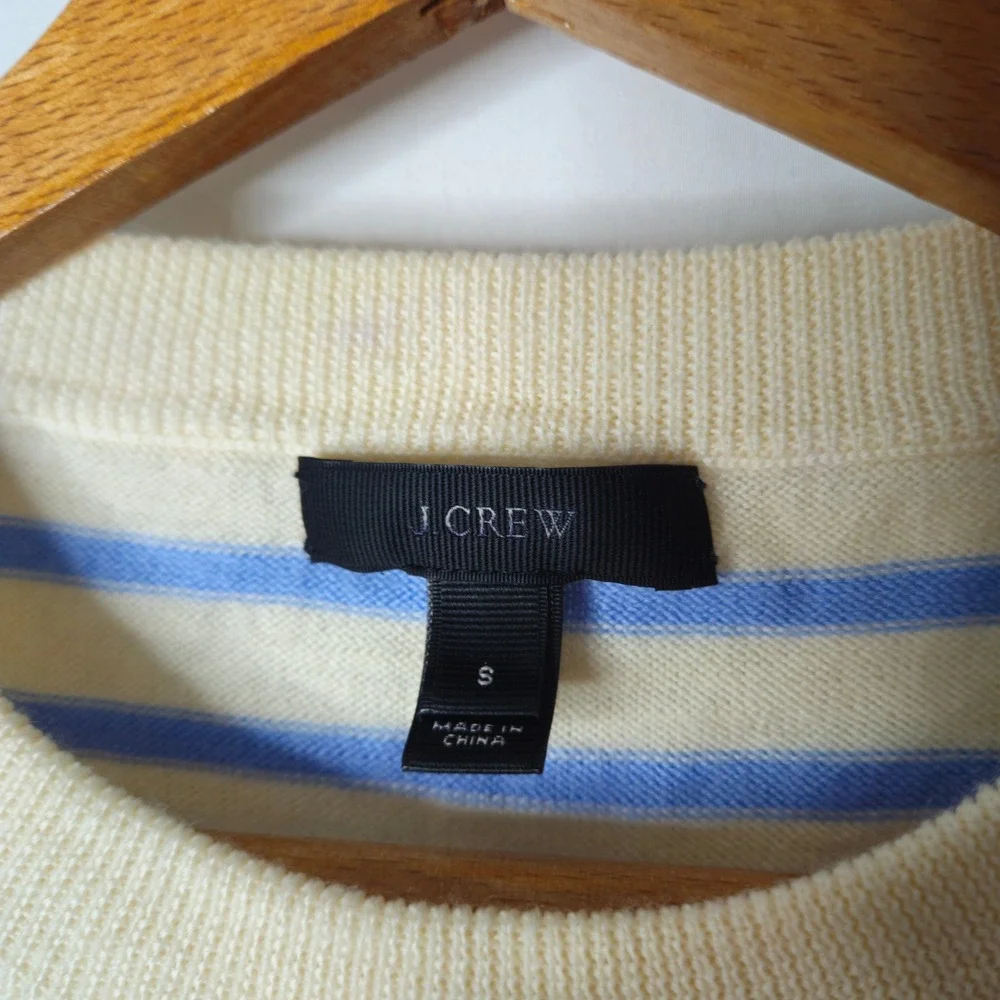 J. Crew 100%‎ Merino Wool Butterfly 3/4 Sleeve Sweater sz S